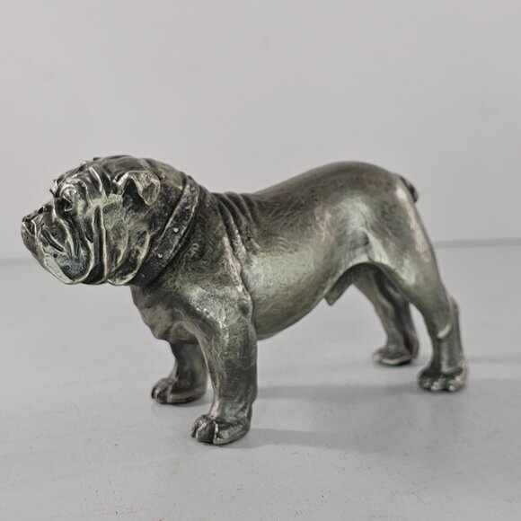 Vintage Philip Kraczkowski Pewter Bulldog Figurine Collectible - Picture 3 of 8